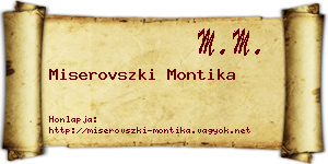 Miserovszki Montika névjegykártya